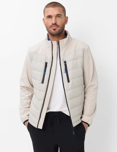 Brax Heren Jas  Style TREVOR chalk white, lichtbeige, maat M