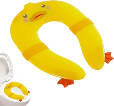 Toilethoes Eend - Potty training seat - Zindelijkheidstraining - Opvouwbaar ontwerp - 27x36.3cm - Rood gezicht