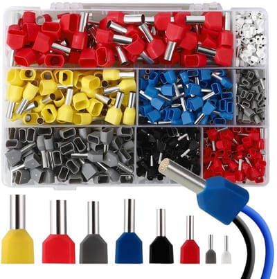 Dubbele kabelschoenen 750 stuks 0,5-10 mm² - compleet assortiment voor technische projecten