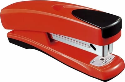 Handnietmachine - Mini nietmachine - Papier nieten - Bovenlaadmechanisme - 5 cm inlegdiepte - Rood