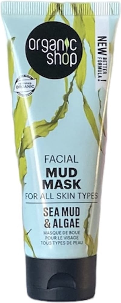 Organic - natuurlijk - Alle huid types - Sea Depth - reinigings- gezichts- mud masker - sea mud - & Algae - 75 ml - organic shop