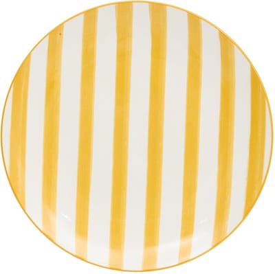 Secret de Gourmet Charlie Plat bord Ø27cm - Set van 6 stuks - Geel/Wit