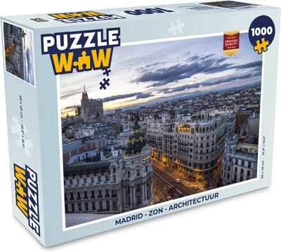 Puzzel Madrid - Zon - Architectuur - Legpuzzel - Puzzel 1000 stukjes volwassenen