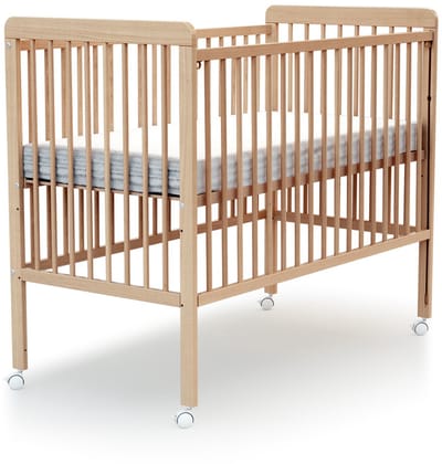 WEBABY - Verschuifbaar zijbed LIVO in hout Beuken Gelakt 60 x 120 cm