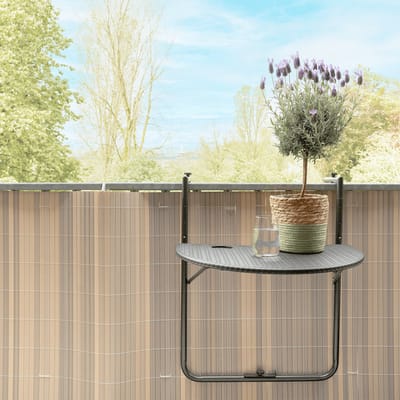 Videx Balkonscherm PVC Stone Wash 90x300 cm - Eenvoudige montage en onderhoudsvrij - Bestand tegen weersinvloeden