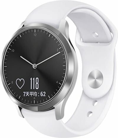 By Qubix - geschikt voor Huawei Watch GT 4 / GT 5 (41mm) & GT 5 Pro (42mm) - Sportbandje - Maat: Small - Wit