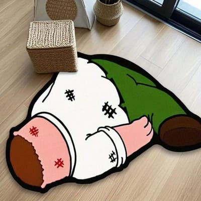 Tapis Cartoon Créatif Aspect Laine pour la Maison - Salon, Chambre à Coucher, Paillasson, Chambre d'Enfant, Décoration Intérieure 50x80cm 20x31inch