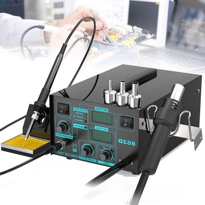 Desoldeerstation - Soldeerstation Heteluchtstation - Elektronica Repareren - Antistatisch Ontwerp - 600 W - Zwart
