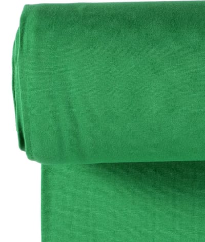 Boordstof Uni Rondgebreid 35 cm per Meter – Groen – Elastische Boordstof voor Mouwen, Hals & Taille