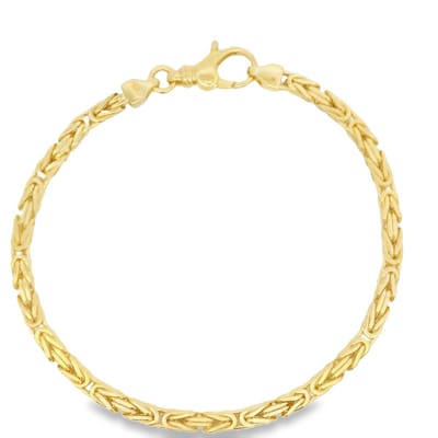Juwelier Zwartevalk 14 karaat gouden koningsschakel armband - BZD080/19cm