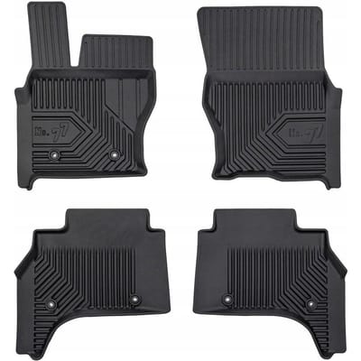 Premium Rubberen Mattenset No.77 - Geschikt voor Land Rover Range Rover Sport II (2013-2022) - Perfecte Pasvorm - TPE Elastomeer - Zwart - FROGUM