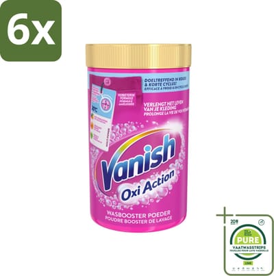 Vanish Oxi Action - Vlekkenverwijderaar - Wasbooster - Gekleurde Was - 1.5 Kg - Voordeelverpakking - 6 stuks - Vlekkenverwijderaar - Wasbooster
