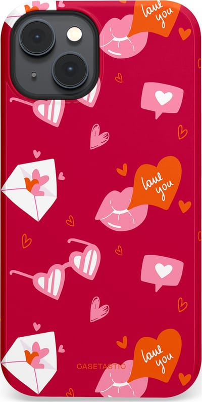 Casetastic Hoesje Geschikt voor Apple iPhone 14 Plus Magsafe - Stijlvolle Beschermende Duo-layer Case - Liefdesbrief