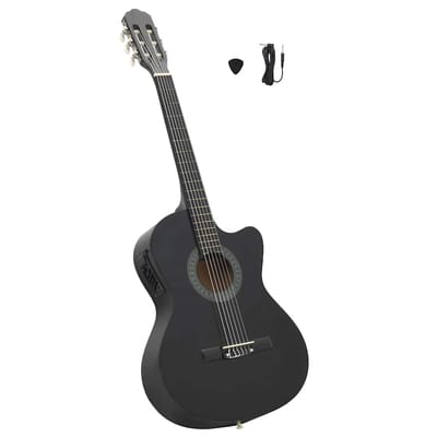 vidaXL - Gitaar - cutaway - met - equalizer - 6 - snaren - western - klassiek - zwart