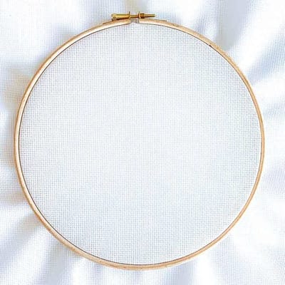 100 x 110 cm Aida 16 count Wit | 6,4 kruisjes per cm | Hoge kwaliteit borduurstof voor kruissteken White