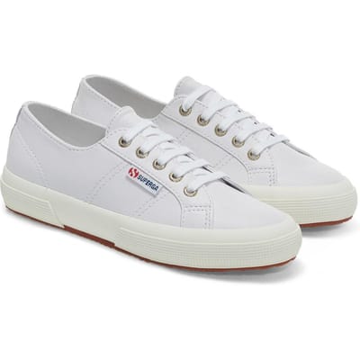 Superga Volwassen unisex 2750 nappaleer sportschoenen (Optisch Wit/Avorio)