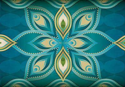 Poster | Blauw , Groen | 104 x 70,5 cm