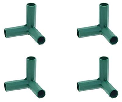 Verbindingsstukken voor broeikasframe – 4 stuks hoekverbindingen voor tuinframe, 3-, 4-, 5-weg buisverbinding van kunststof
