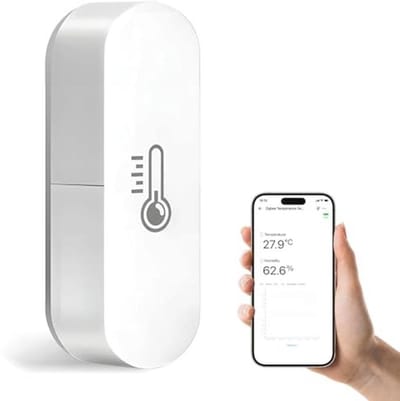 Temperatuursensor en luchtvochtigheidsmeter met intelligent alarm – Compatibel met Alexa en Google Assistant – Zigbee 3.0 vereist