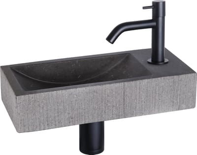 Differnz Fonteinset Mix&match Set Ribble Gebogen Mat Zwart
