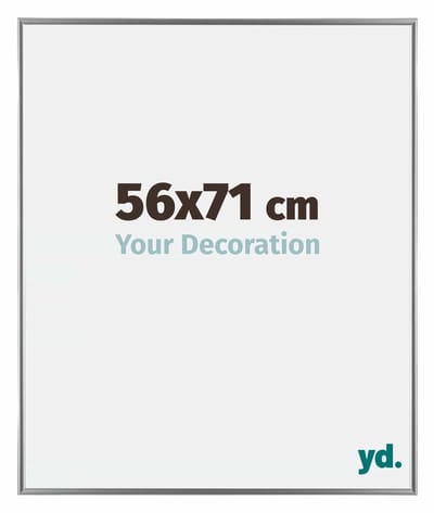 Your Decoration - Fotolijst 56x71 cm - Kunststof - Zilver Hoogglans - Evry