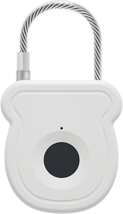 Vingerafdrukslot - Elektronisch slot - Kluisjes beveiligen - Waterdicht en stofdicht - 8.2 x 6.3 x 2 cm - Wit