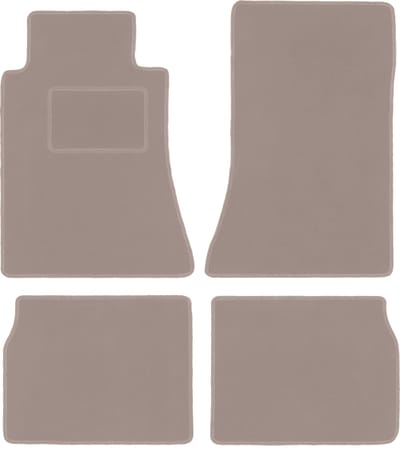 Beige veloursmatten voor: Mercedes E W124 sedan, stationwagen (1984-1997)