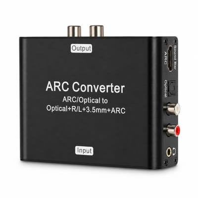 DrPhone ARC19 HDMI ARC Audio Converter – Optisch, RCA en 3,5 mm – Voor TV, Soundbar, Versterker en Hoofdtelefoon