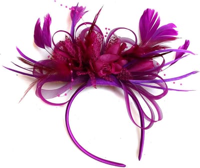Elegante Haar Fascinator met Veertjes in Fuchsia en Roze voor Bruiloft en Feestelijke Gelegenheden