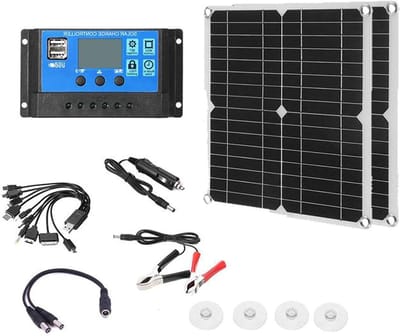 Flexibele Zonnepanelen Set - Zonne-energie Oplader - Off-grid Stroomvoorziening - Hoge Conversie Efficiëntie - 2x 300 Watt - Zwart