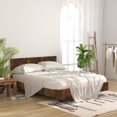 vidaXL - Hoofdbord - 160x1,5x80 - cm - bewerkt - hout - gerookt - eikenkleurig