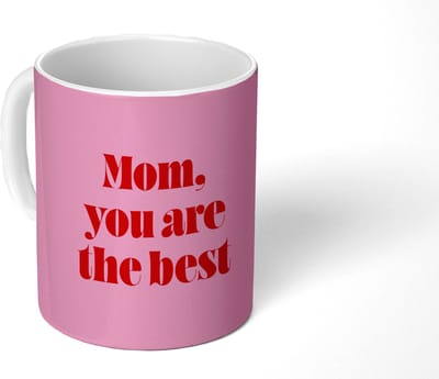 Mok - Koffiemok - Moeder - Boodschap -Roze - Mokken - 350 ML - Beker - Koffiemokken - Theemok