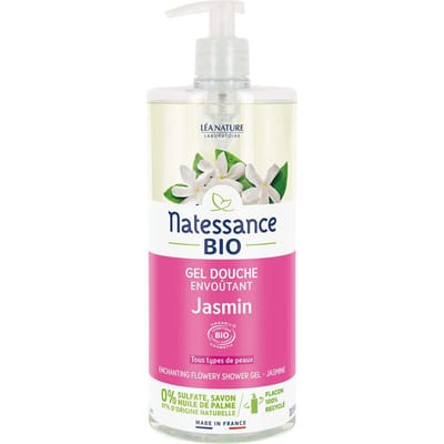 Natessance Douchegel Jasmin Bio Sans Sulfate 1 L 1000 Gel