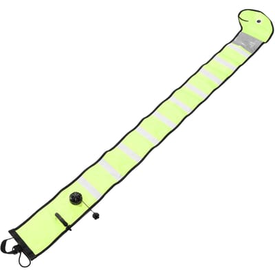 SMB de plongée   Marqueur 5,9 pieds Nylon Anguille de mer Gonflable   Plongée   Tube de signalisation Marqueur avec   Soupape de libération beige