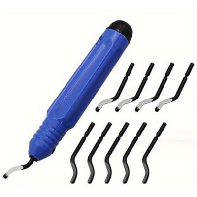 Afbraammes Schraper Hand Afbraamgereedschap Afbraamschraper Afschuining Afwerking Verwijdering voor Koperen Buis Ruimer Gereedschap blauw