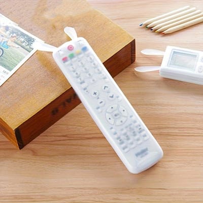 Siliconen Beschermhoes, Transparante Afstandsbediening Cover, Geschikt voor TV Airconditioner Konijnenoor Afstandsbediening, Stofdichte Beschermhoes 1 large rabbit remote control case transparant witte kleur