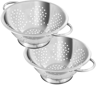 Set van 2 RVS Vergieten 24 cm met handvatten Fackelmann