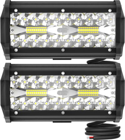 LED Extra Koplamp 120W - 2 Stuks - 6000K Koudwit Licht IP67 Waterdicht - Offroad Werklicht & Achteruitrijlamp met Reflector - Geschikt voor Tractor, SUV, ATV en Personenauto - NAIZY