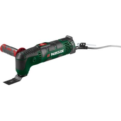 Parkside Multitool 310 W - Geschikt voor zagen, schrapen, scheiden en schuren - Met deze multitool pak je elke klus aan: zagen, schrapen, scheiden en schuren. Dankzij de oscillatietechniek en handige functies werk je snel en nauwkeurig