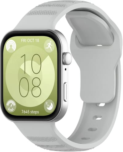 By Qubix - Siliconen Outdoor band - Grijs - geschikt voor Huawei Watch Fit 5 / 4 / 3