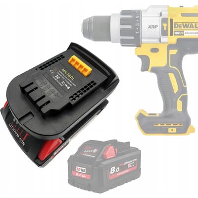 Rosfix Adapter Vervanging - Milwaukee 18V naar DeWalt 18V DW18ML - Robuust - Snelle Montage - Geschikt voor DeWalt, Milwaukee