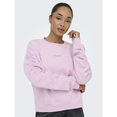 Only Trui Onlsweat L/s Ruched Crew Swt 15382073 Winsome Orichd/pink Studi Dames Maat - M