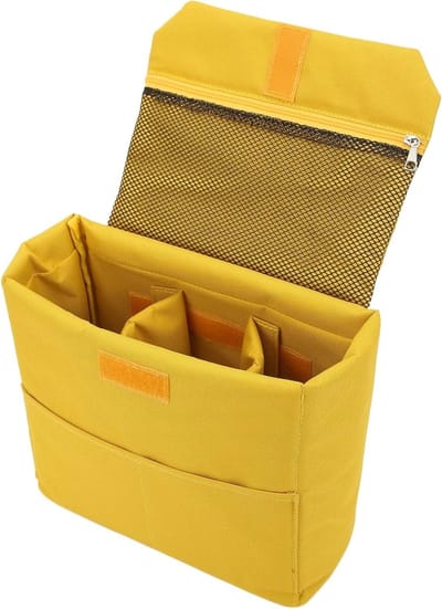 Waterdichte en Schokbestendige Camera Inzet Tas van Nylon met Verdelers voor SLR Camera en Lenzen, Draagbaar en Gevoerd Accessoire