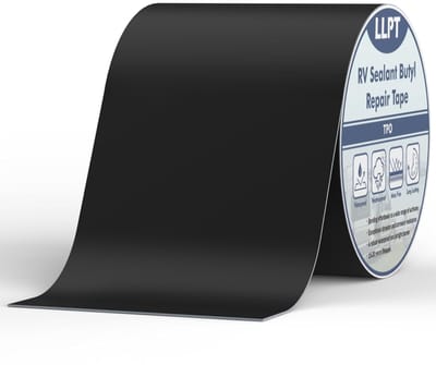Zwarte Butyl Lijmtape voor Waterdichte Toepassingen, Extra Sterk, Ideaal voor Caravans en Motorhomes, 152 mm x 15 m