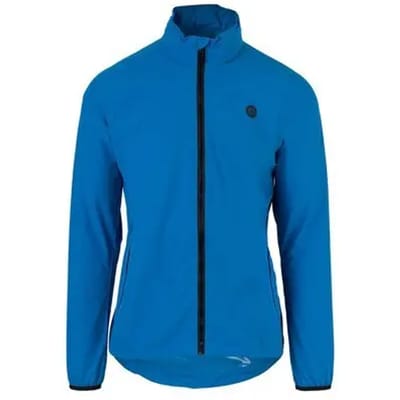 AGU GO Regenjas Essential - Regenjas Dames & Heren - Ademende en Waterdichte Regenjas - Fietsjack - Blauw - M