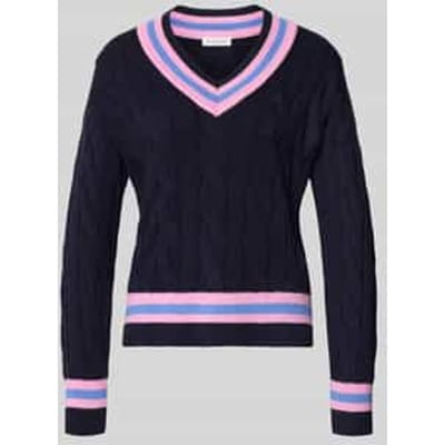 gebreide pullover met V-hals