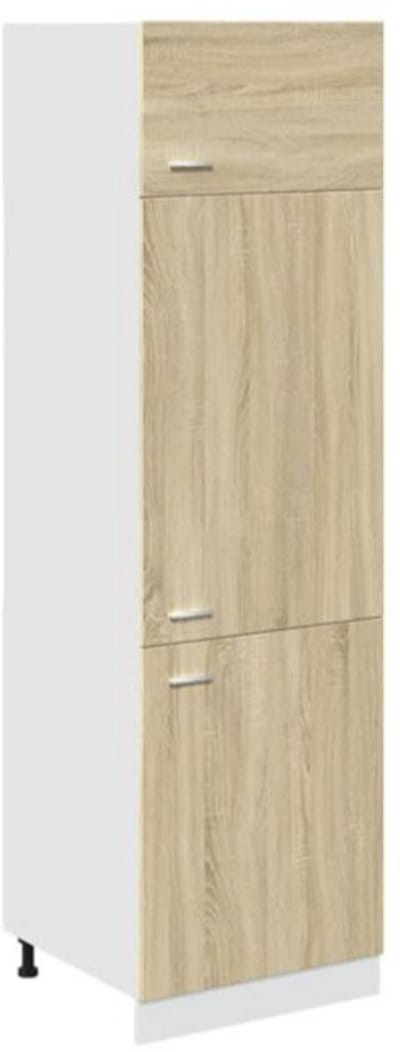 Ombouwkast voor koelkast Lyon 60x57x207 cm bewerkt hout sonoma eikenkleurig