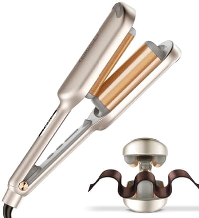 Curling Iron voor Perfecte Beach Waves – 32mm Keramische Waver met LED-Display voor Beginners
