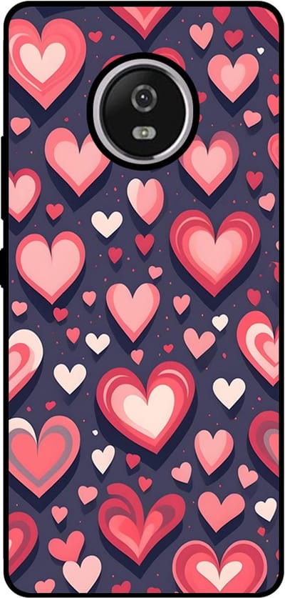 Smartphonica Telefoonhoesje Geschikt voor Motorola Moto G5 Plus met Hartjes Opdruk - TPU Backcover Case With Heart Design geschikt voor Motorola Moto G5 Plus