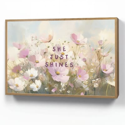Wandlamp 90x60 cm - Oplaadbaar - Quote - Bloemen - Schilderachtig - Wandlampen binnen woonkamer - Slaapkamer lamp - Decoratieve nachtlamp - Vloerlamp draadloos